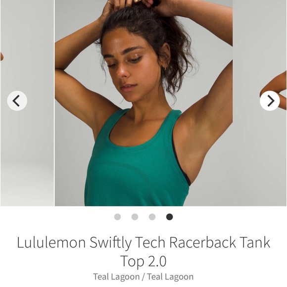 Lululemon Swiftly Tech Racerback Tank Top 2.0 Teal Lagoon / Teal Lagoon Sz 10 - Picture 12 of 13